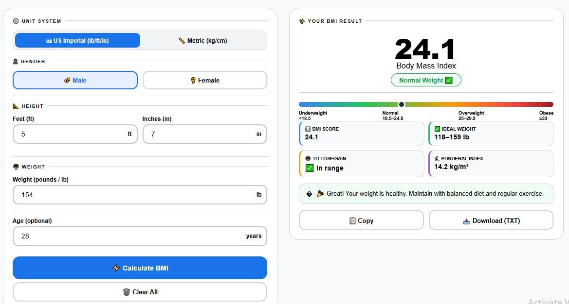 BMI calculator guide showing a person standing on scale with height measurement chart nearby — simple visual for understanding body mass index